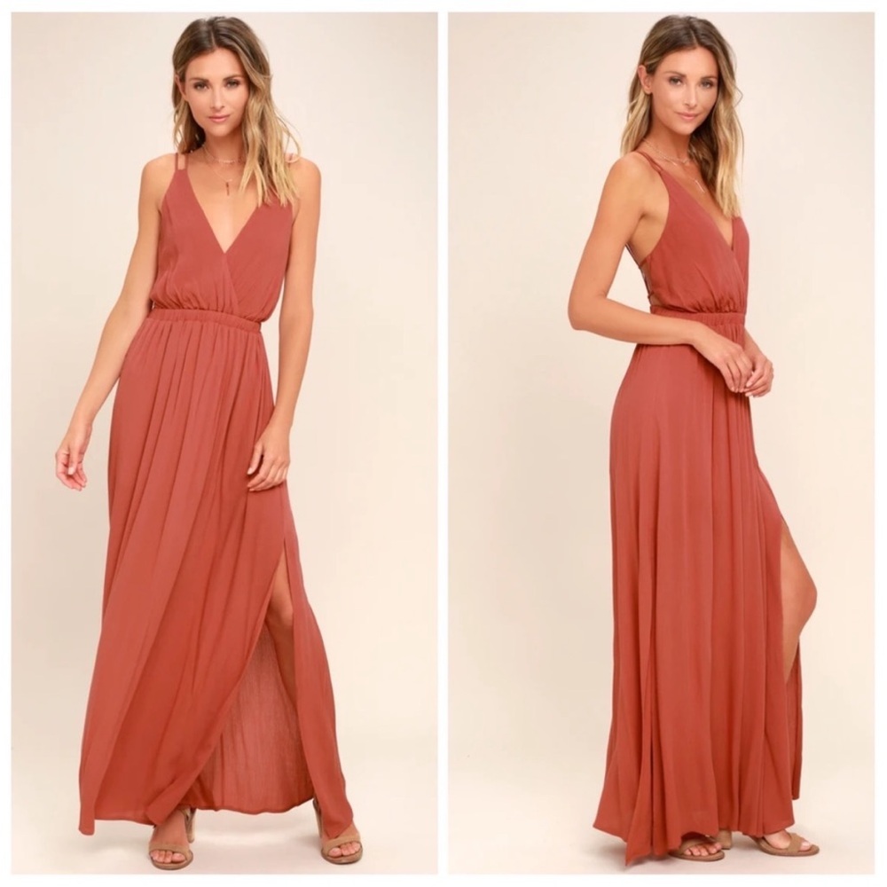 Lulu's Terracotta Maxi Dress